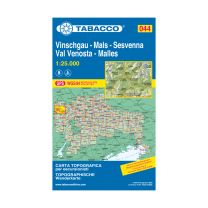 Tabacco Karte 44 Val Venosta – Malles / Vinschgau – Mals – Sesvenna 1:25.000 mit Skirouten