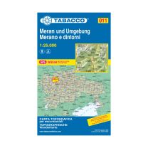 Tabacco Karte 11 Meran und Umgebung Merano e dintorni 1:25.000 mit Skirouten