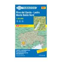 Tabacco Karte 61 Alto Garda – Ledro – Monte Baldo Nord 1:25.000 mit Skirouten