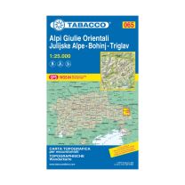 Tabacco Karte 65 Alpi Giulie Orientali – Julijske Alpe – Bohinj – Triglav 1:25.000 mit Skirouten