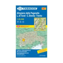 Tabacco Karte 67 Altopiano Della Paganella – L. Di Tovel – C. Brenta – Trento 1:25.000 mit Skirouten
