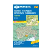 Tabacco Karte 70 II Montello - Colli Asolani Montebelluna - Valdobbiadene 1:25.000 mit Skirouten