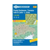 Tabacco Karte 71 Prealpi Gardesane - Tremalzo - Valle di Ledro - Lago d'Idro 1:25.000 mit Skirouten