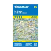 Tabacco Karte 06 Val Di Fassa E Dolomiti Fassane 1:25.000 mit Skirouten