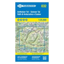 Tabacco Karte 32 Antholzer Tal – Gsieser Tal / Valli Di Anterselva E Casies 1:25.000 mit Skirouten