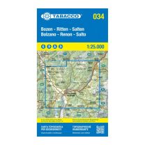 Tabacco Karte 34 Bozen – Ritten – Salten / Bolzano – Renon – Salto 1:25.000 mit Skirouten