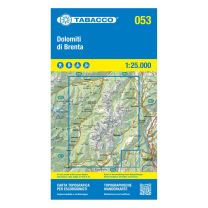 Tabacco Karte 53 Var Brenta Gebirge / Dolomiti di Brenta 1:25.000 mit Skirouten